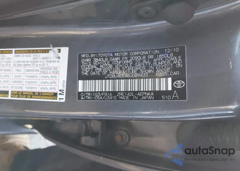 2011 Toyota Corolla Le z USA, uszkodzony, nr VIN JTDBU4EE4BJ089433